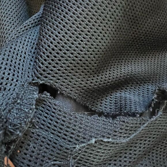 TOMMY HILFIGER Black High Neck Mid Weight Fall Rain Hooded Jacket Coat L - Picture 8 of 8